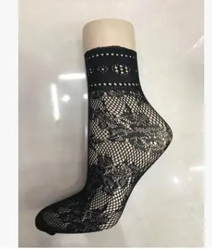 120 двойки/лот, женски пикантни мрежести чорапи в европейски стил, дамски летни есенни мрежести къси дантелени чорапи