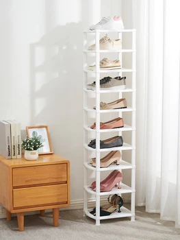 Шкаф за обувки в коридора, многопластова закачалка за съхранение на врати, шкаф обувки, проста пластмасова закачалка, шкаф за съхранение на тапочек, закачалка за организаторите на висок ток