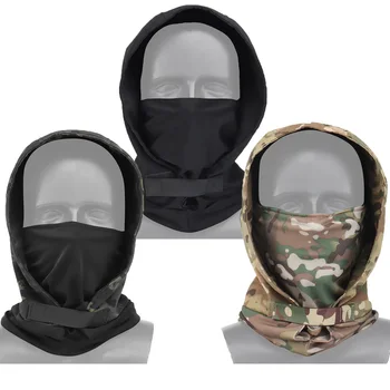 Тактически прическа с маска от мека дишаща еластична тъкан за еърсофт оръжия, пейнтбола, лов, стрелба, комплект аксесоари за защитни маски