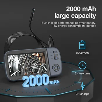 2023 Нова Ендоскопска Камера Usb С Две Лещи HD 4,5-инчов IPS-Екран Промишлен Газопровод за Пълнене Авторемонтный Бороскоп За Проверка на източване