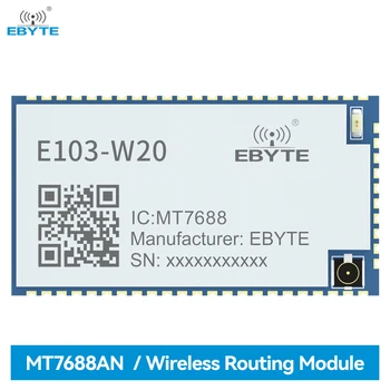 MT7688AN/MT7628AN Сериен порт за безжичен рутер Wi-Fi Модул EBYTE E103-W20 SMD Малък Размер Поддръжка на Openwrt IPEX UART, SPI