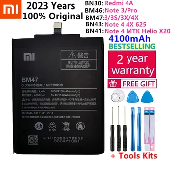 Оригинална батерия на телефон XiaoMi За Xiaomi Redmi 3 3S 3X 4X 4A Redmi Note 3/3Pro Note 4 4X Висококачествени Сменяеми Батерии
