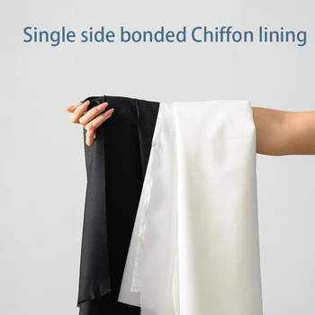 Черно-бяла еднопосочна флизелиновая залепваща плат с подплата от мек шифон, аксесоари за шиене на облекло 