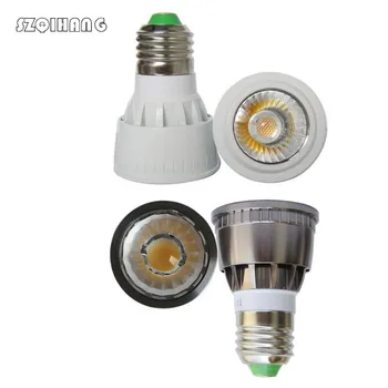 Led лампа Лампада E27 GU5.3 GU10 MR16 светлини COB LED Прожектор С регулируема яркост 10 W 7 w W 5 Точков лампа с висока мощност крушка постоянен ток 12 В 85-265 В