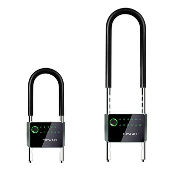 Водоустойчив контролен велосипеден U-образна заключване Smart Bike Заключване с парола на HRISTO APP, електронно заключване, защитено от пръстови отпечатъци