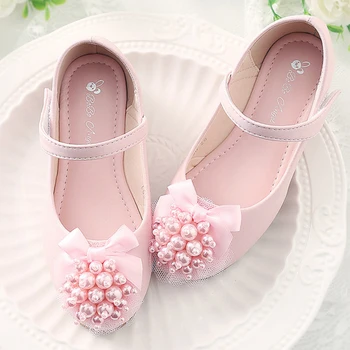 Модерни детски обувки с перли, блестящи кристали, обувки на принцеса за момиченца, обувки за партита и сватби