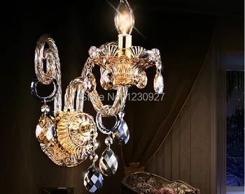 3 W Висококачествен led кристална стена лампа в европейски стил, луксозен кристал, с монтиран на стената лампа за спалня, нощни светлини, ярки