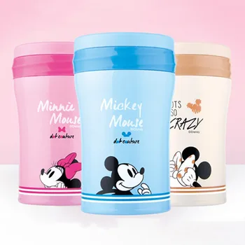 500 мл Disney Чаша за вода с Мики и Мини Маус от картун 304, вакуумни самозалепваща чаша от неръждаема стомана, преносими котел, женски подаръци