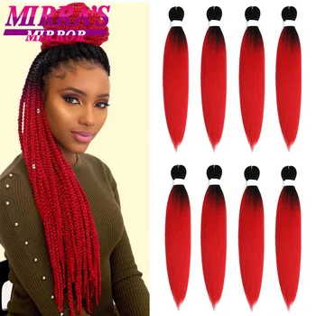 Заплитане на Косата За Изграждане 24 инча Омбре Яки Директни Гигантски Плитки Синтетични Косми е За Африкански Жени САМ Braid Hair Mirra's Mirror