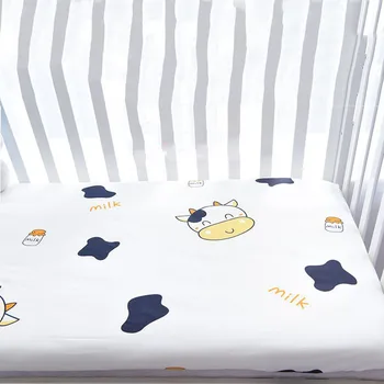 Кърпи за бебешко легло от чист памук, висока еластичност, еластична лента, кърпи за яслите, противоскользящий калъф за матрак за новородени