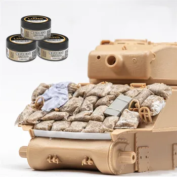 Комбинираната модели торби с пясък с високо имитация, торбички с пясък за пясъчна маса в мащаб 1/35, аксесоари за сценарии военни игри