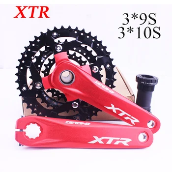 XTR Велосипеден Прът 104/64 BCD МТБ на Коляновия Вал 3 * 9S 3 * 10S Алуминиева Сплав Интегрирана Ръкохватка 22/24/32/42/44 T Велосипедна Звезда е Подходящ XTR