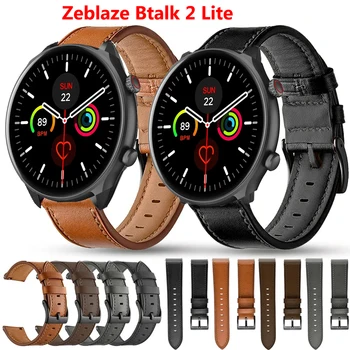 22 мм Кожена Каишка за часовник Zeblaze Btalk 2 Lite Smart Wriststrap Быстроразъемный Гривна за часа Stratos 3 Аксесоари