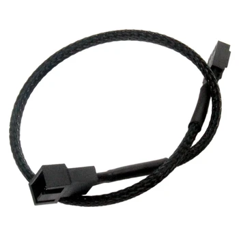 Удължителен кабел на вентилатора 15X PWM - удължител фен на КОМПЮТРИ с диагонал 11.8 инча, съвместима с кутия ATX, 3-пинов и 4-пинов вентилатори за охлаждане