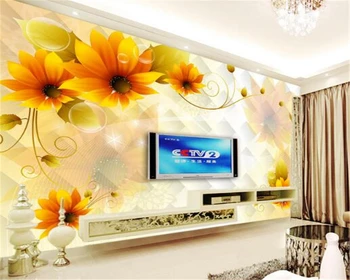 Beibehang 3d тапети голяма цветен стенопис декорация на дома, на фона на стена от хол, спалня телевизионни фонови картинки