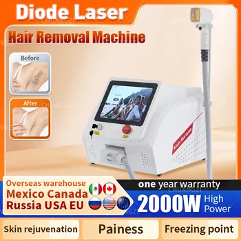 машина за премахване на косата лазер Платинен лед Диода 2000в Безболезнена Професионална Эпилятор 808нм Эпилятора 3 Дължина на вълната Домашна Полза на Купето