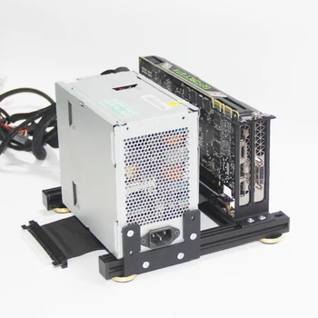 Притежателят на GPU + PSU ЗА външна видео карта само с поставка за захранване ATX PSU от алуминий GPC01/GPC02