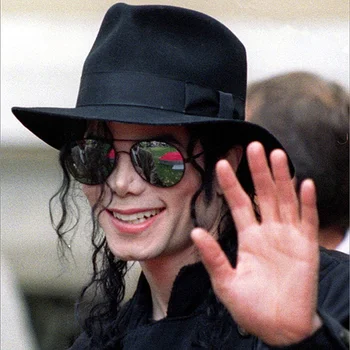 Фетровая черна вълнена ретро шапка на Майкъл Джексън за феновете на MJ с името Formal Gentry