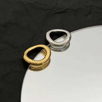 Ново модно гланцово пръстен с неправилна форма за мъже и жени