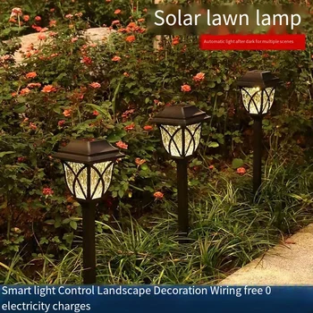 Слънчева лампа за тревата в двора, декорация на дома за улицата, тревата, градина, водоустойчив плат за поставяне на лампи на светлината и сянката.