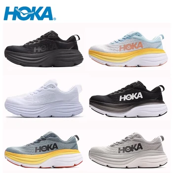 Унисекс HOKA Оригинални пътни маратонки Bondi 8 Hoka, заглушителен мъжки и женски маратонки за бягане на дълги разстояния, стил на живот, улични маратонки