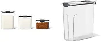 Контейнери за съхранение на храна, Brilliance, прозрачни /сиви и контейнер за съхранение на зърнени храни Brilliance с мек накрайник, могат да се мият в съдомиялна машина Sa