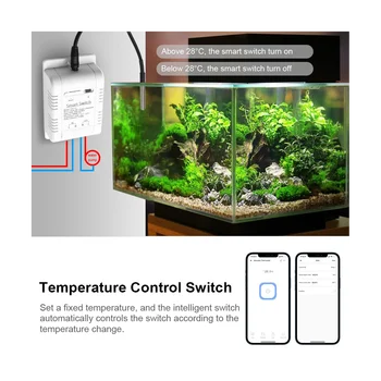 Умен температурен превключвател на Hristo WiFi 16A 3000 W, с термостат за наблюдение на потреблението на енергия за Алекса Google Home