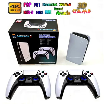 P5 PLUS безжична 2,4 G HD аркадна игра PSP домашен 4K телевизор, мини игрална конзола игрална конзола с дръжка PS5