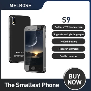 Melrose S9 4G Мини-Смартфони с Android 7,0 Четириядрен 1G RAM, 8GB ROM 2,45-Инчов Малко Телефона 1000mAh 5MP Камера на Мобилен Телефон
