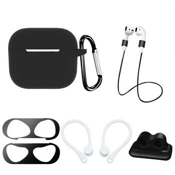 5 бр. безжичен силиконов калъф за слушалки за Airpods 3 Pro за Airpods 3 Аксесоари за ушни линии за предпазване от загуба на