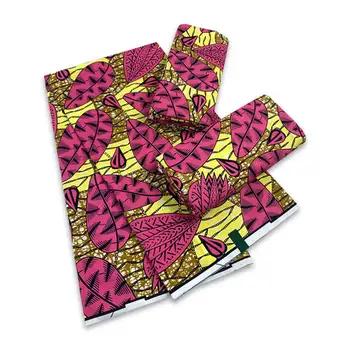 Африканска оригинална тъкан от този восък, 100% памук, висококачествен плат с восъчен принтом на Анкара за булчински рокли, батик в нигерия стил, Pagne