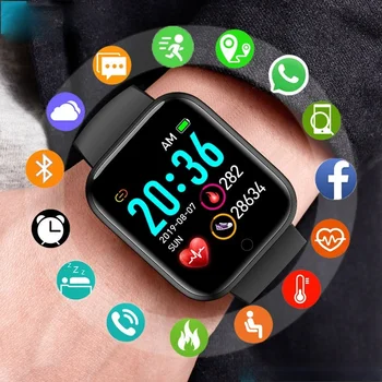 Мъжки силиконови цифрови часовници, мъжки спортни часовници за наблюдение на здравето, BPM, дамски часовници, електронни led мъжки ръчен часовник, часовници седмици