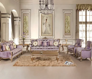 Европейският диван за хола на луксозен Френски корт проста европейската лека луксозен плат три неоклассических