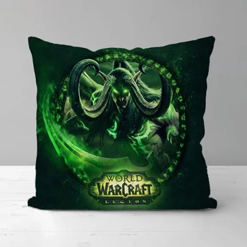 Калъф за възглавници с двустранен печат 45*45, декор за възглавници World of Warcraft, домашен кратък плюшено канапе, декоративни калъфки, възглавници