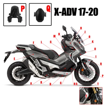 За Honda X-ADV 750 2017 2018 2019 2020 X-ADV750 Мотоциклет Преден Заден калник на задно колело, Броня, Преден калник на задно колело, Неокрашенный