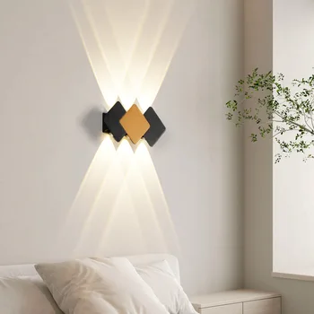 Led външен водоустойчив, с монтиран на стената лампа с двойна глава с модерен и минималистичен дизайн, стенен лампа за коридора, монтиран на стената лампа за прикроватной нощни шкафчета на закрито
