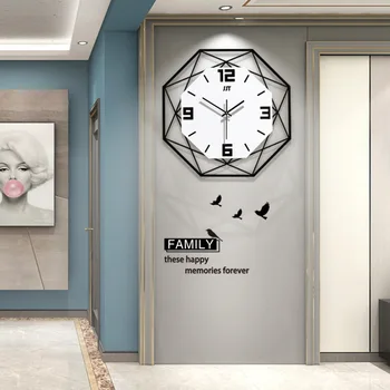 2020 Скандинавските модни часовници стенни часовници за всекидневна творчески часовници битови метални орнаменти кварцови часовници дигитални стенни часовници