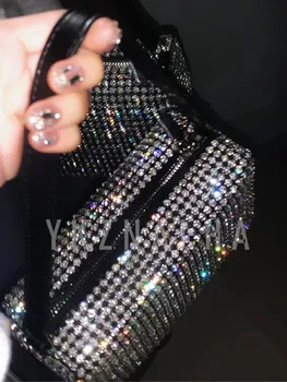 2023 Луксозни нови чанти с кристали за жени, чанта с диаманти, чанта през рамо, чантата, женствена чанта през рамо, чанти с блестящи диаманти