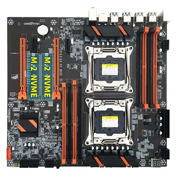 Дънна платка с два процесора X99 + процесор 2XE5 2630 V3 + Оперативна памет DDR4 4G RECC + Кабел SATA + Преграда Поддръжка на слот за LGA 2011 8XDDR4 2011-V3 CPU
