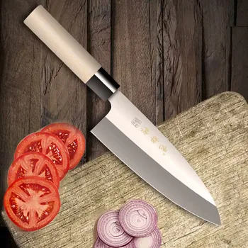 Нож за суши, Сашими за нарязване на суши, Японски ножове-готвач Нож за нарязване на филе от риба Сашими от високо неръждаема стомана с кутия